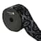 2.5" x 20ft. Black Wired Floral Jacquard Ribbon by Celebrate It® Halloween